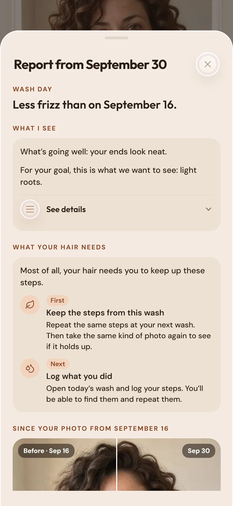 A photo report: what I see, what your hair may need and habits to keep.